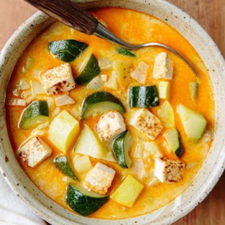 Summer Squash Soup with Coconut Milk